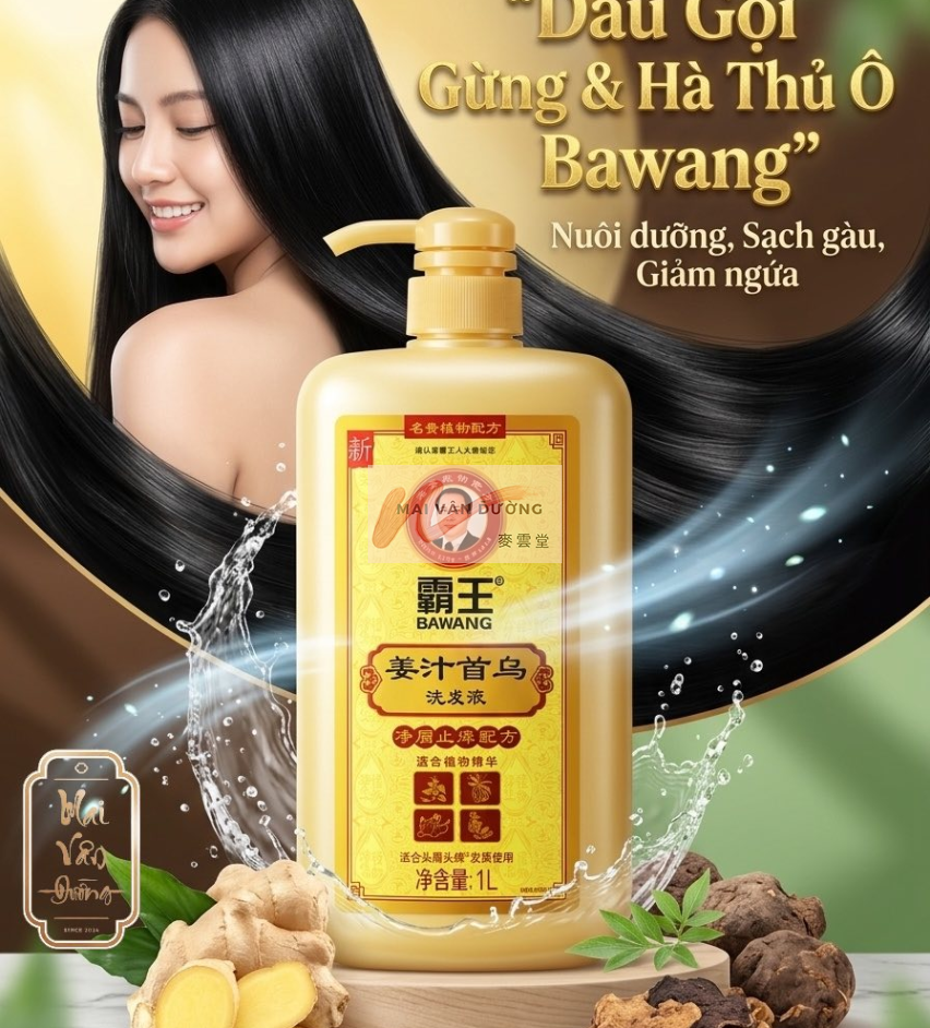 DẦU GỘI BAWANG GỪNG - GIẢM NGỨA DA ĐẦU